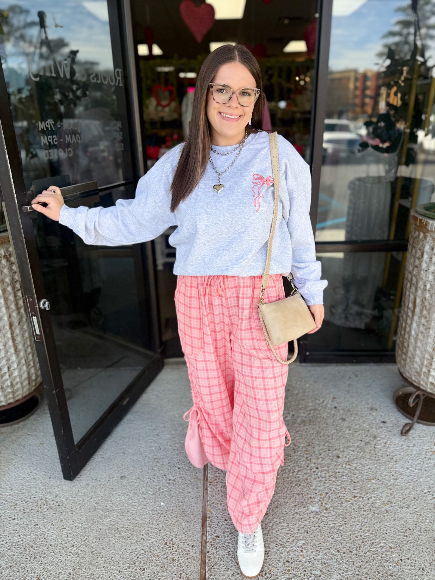 You Look Like You Love Me Coquette Graphic Crewneck - Ash Gray