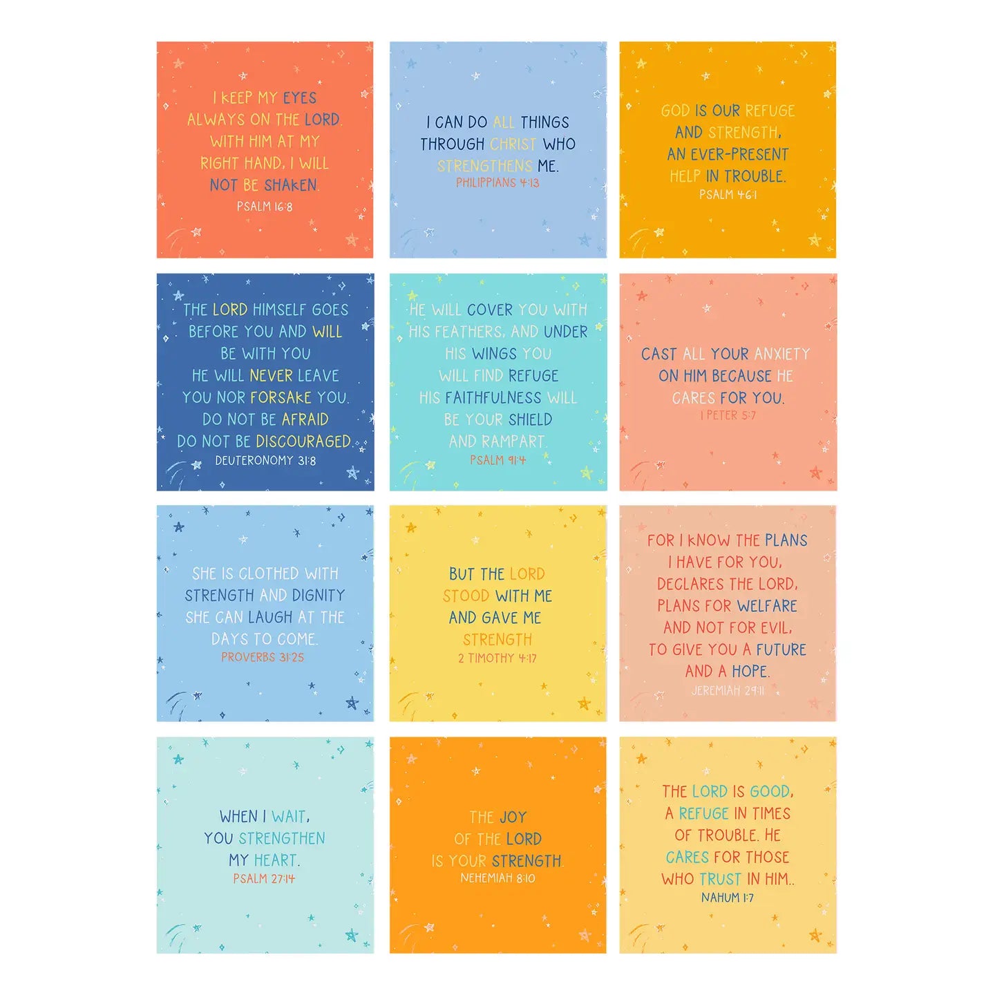 Verses For Strength Encouraging Desk Card Set