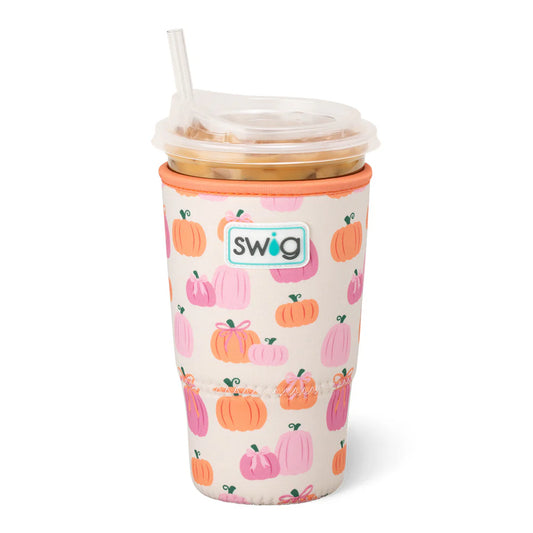 Pumpkin and Bows Cup Coolie (large)