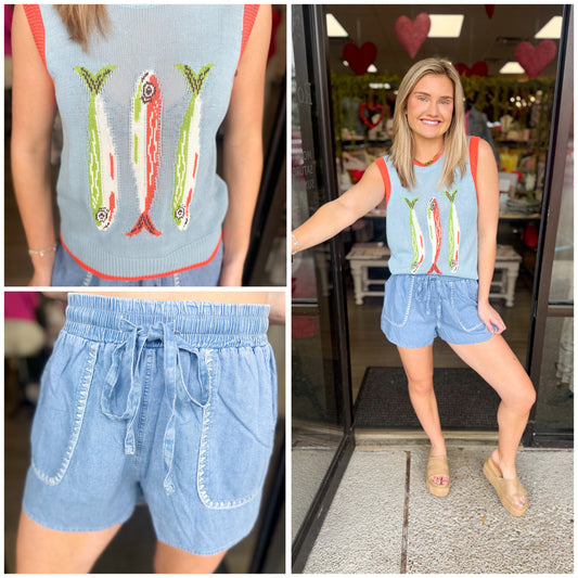 Triple FISH Graphic Sweater Vest