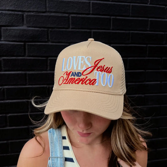 Loves Jesus and America Too Hat