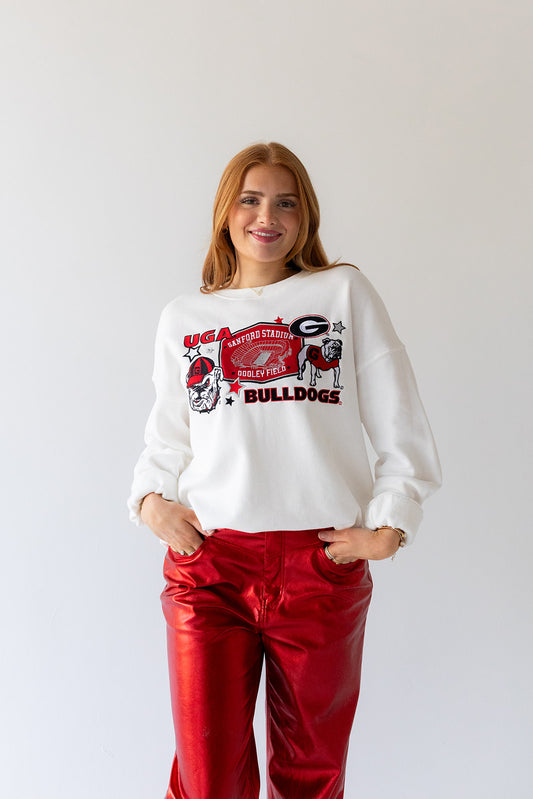 UGA Layer Patch Crewneck