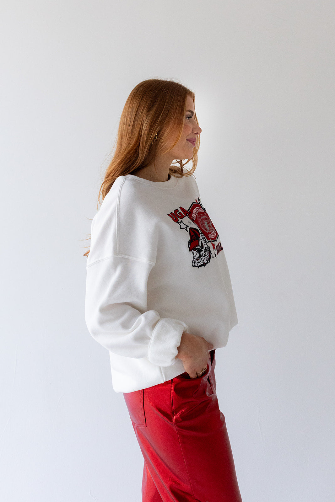 UGA Layer Patch Crewneck