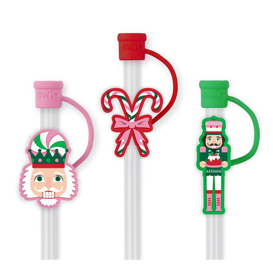 Sugar Plum Straw Topper Set