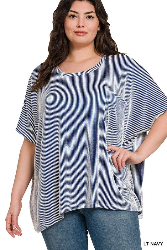 Britt Top - Light Navy