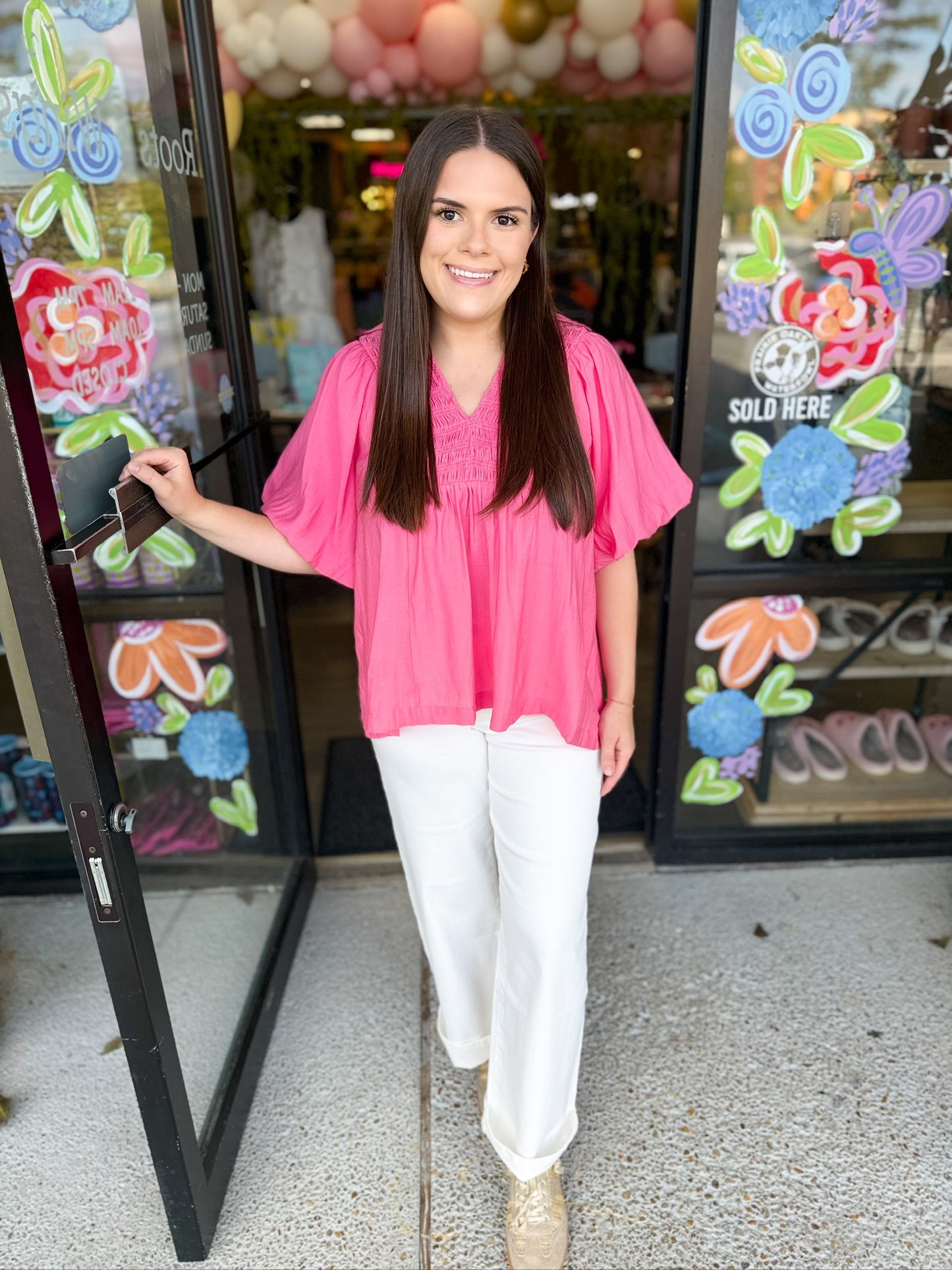 Bubble Sleeve Top