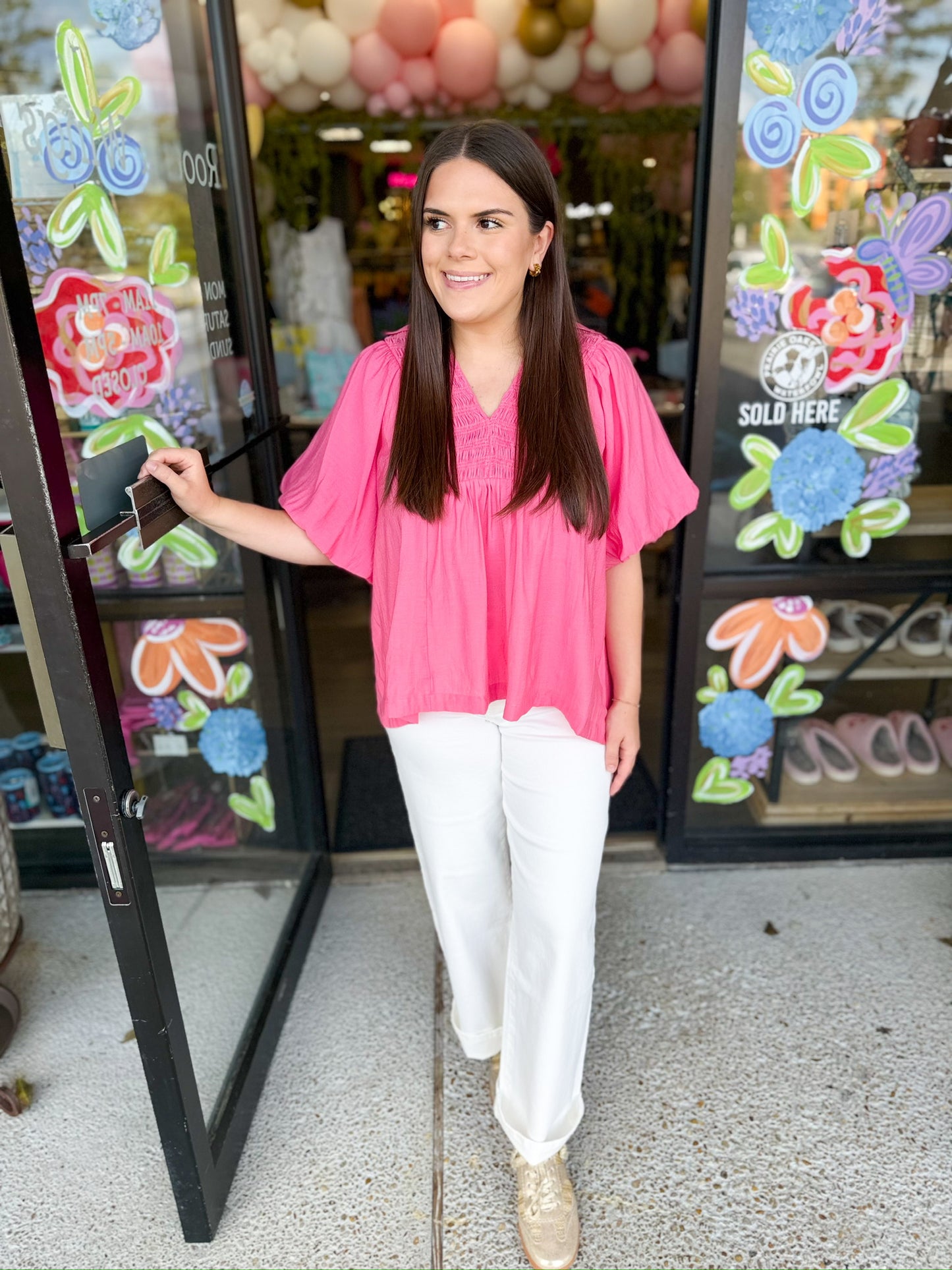 Bubble Sleeve Top