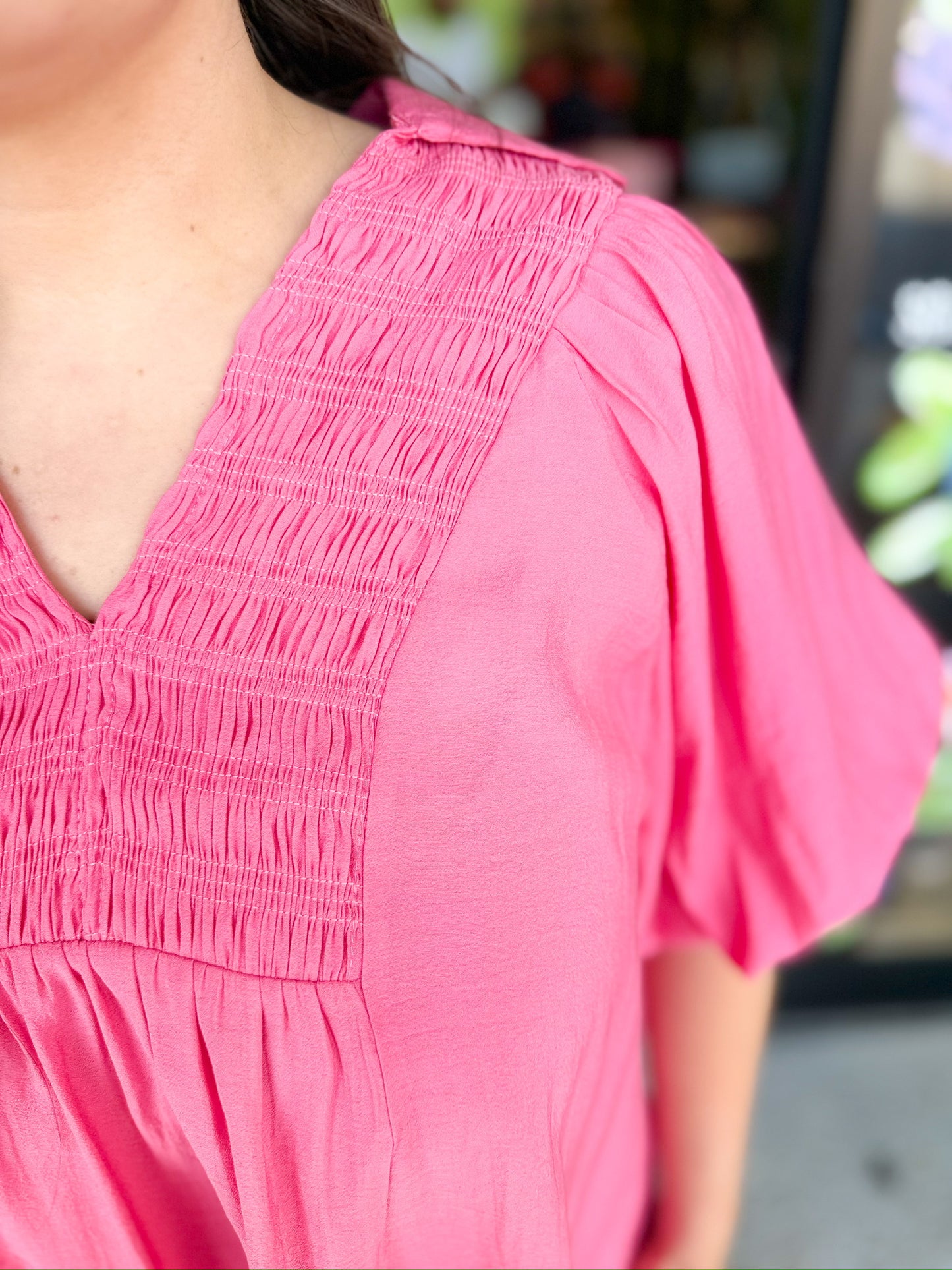 Bubble Sleeve Top