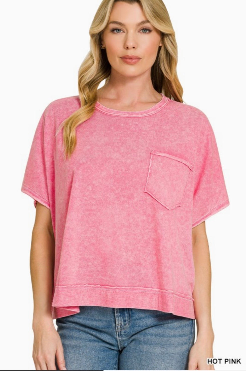 Halo Washed Top - pink