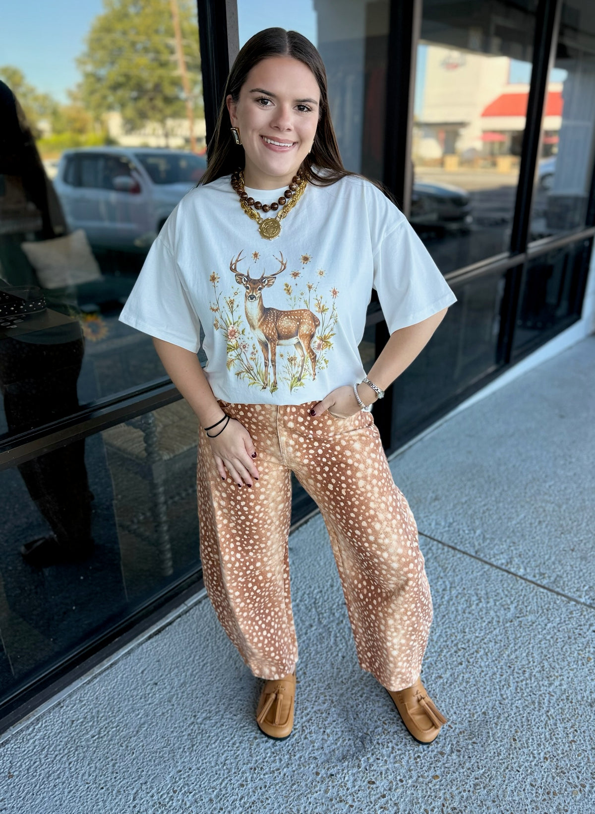 Bambi Deer Top - off white