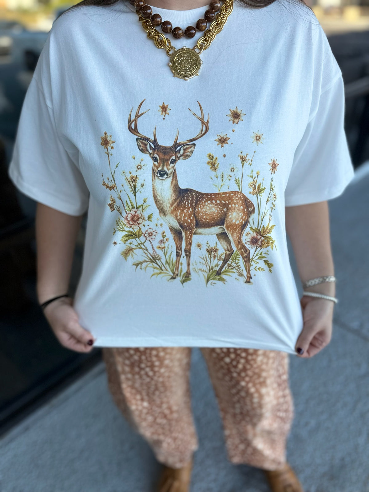 Bambi Deer Top - off white
