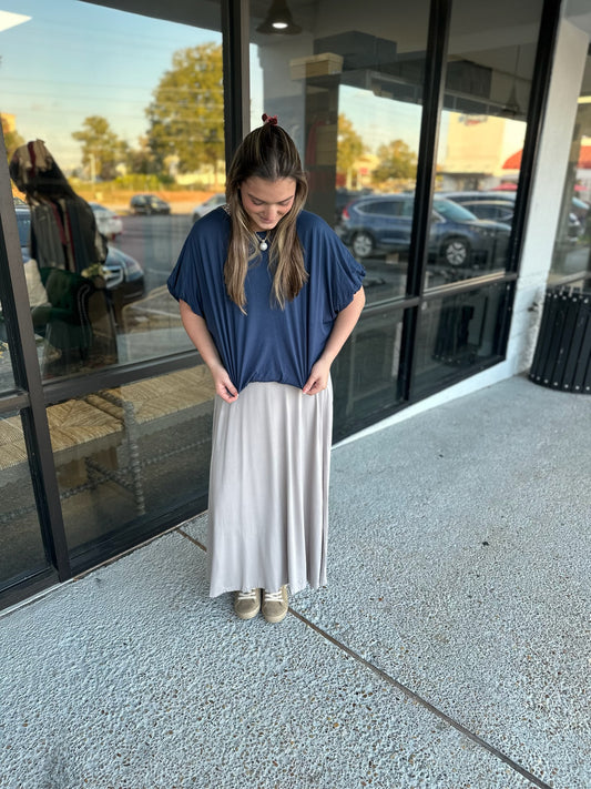 Downtown Darling Top -  navy