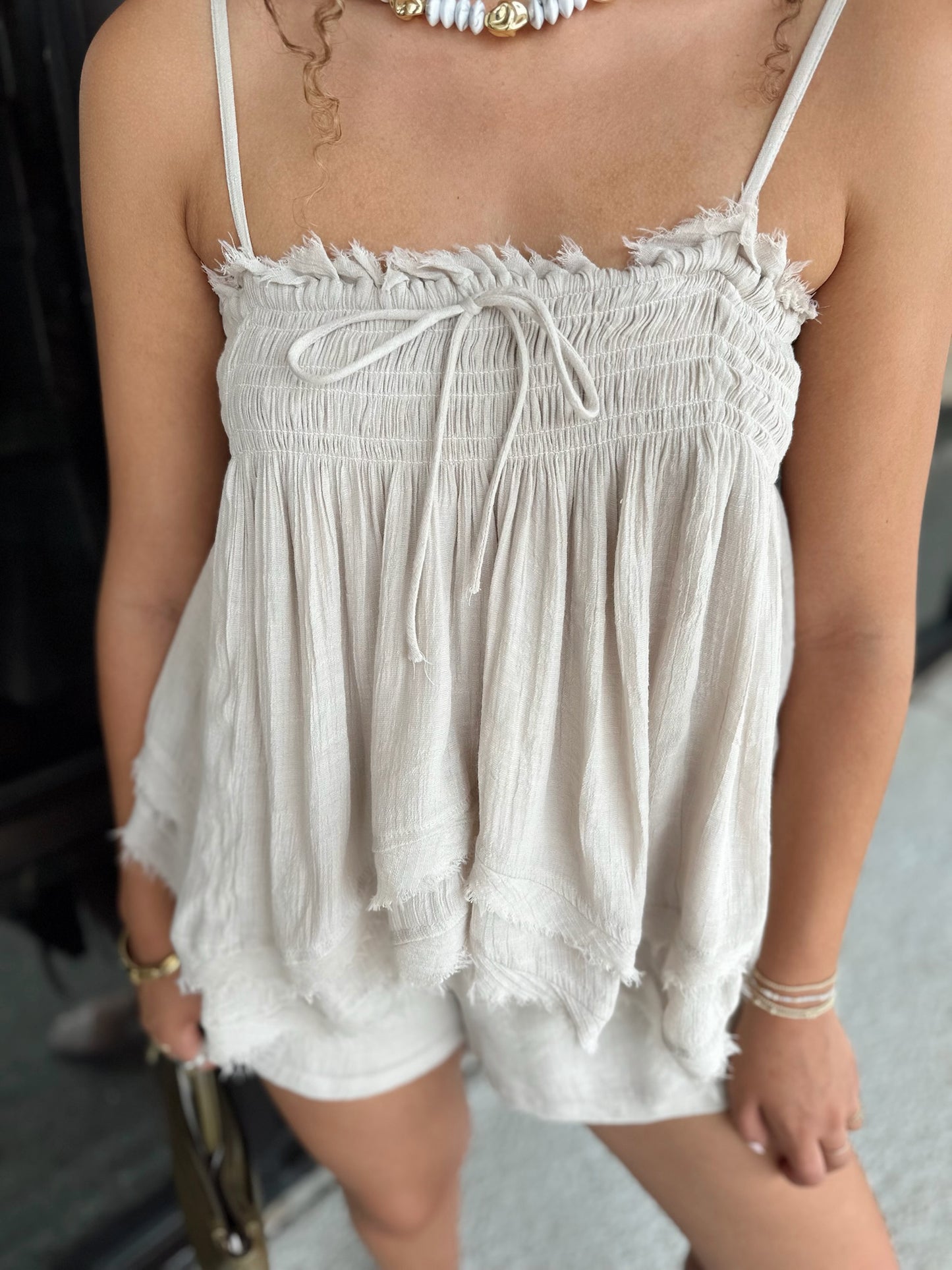 Just Cozy Short Set - Sand