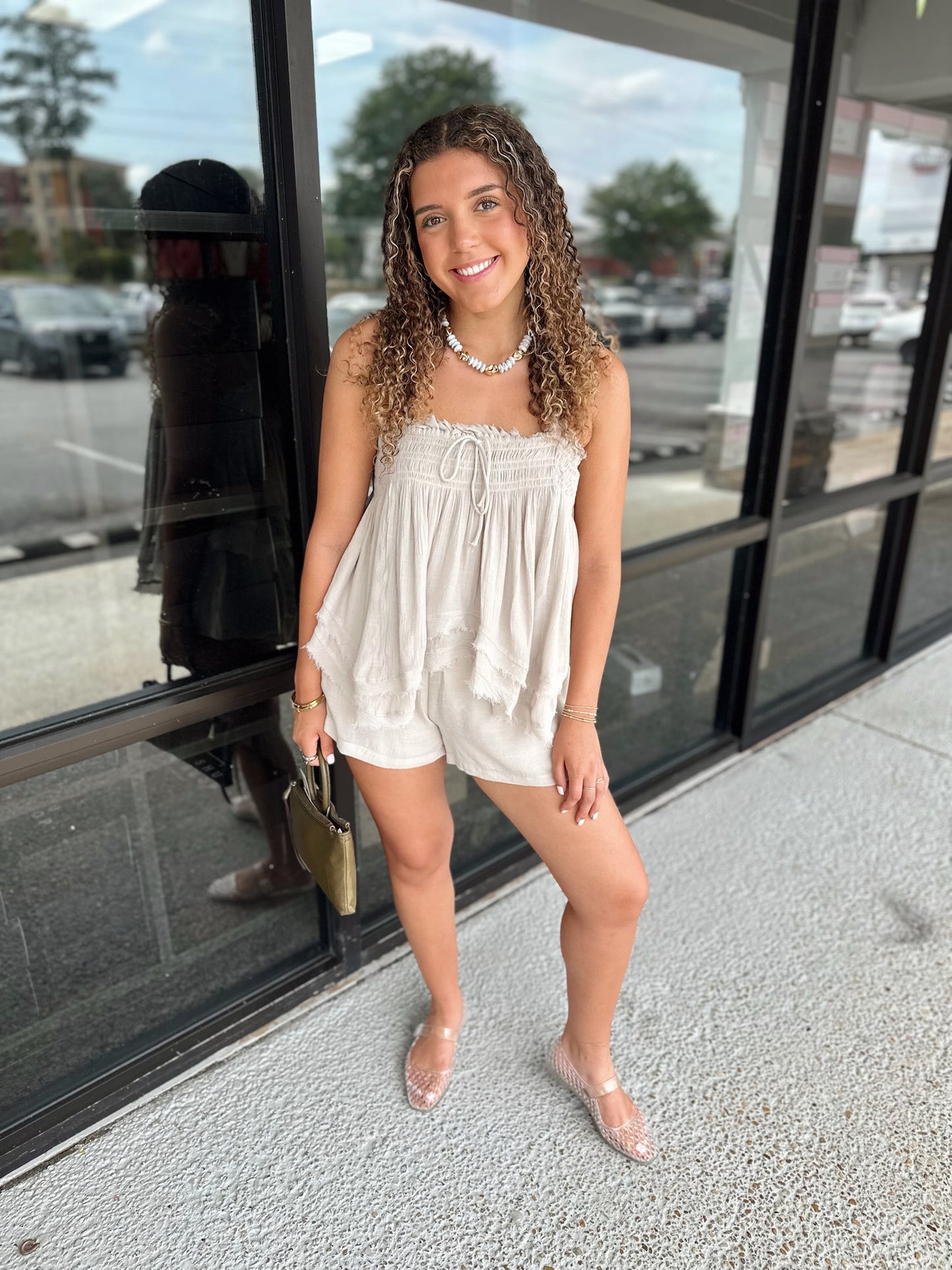 Just Cozy Short Set - Sand