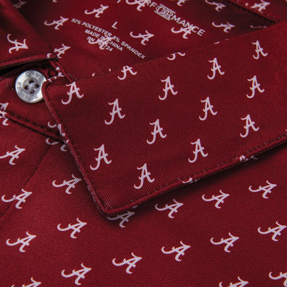 Printed Performance Polo - Scripted Alabama A