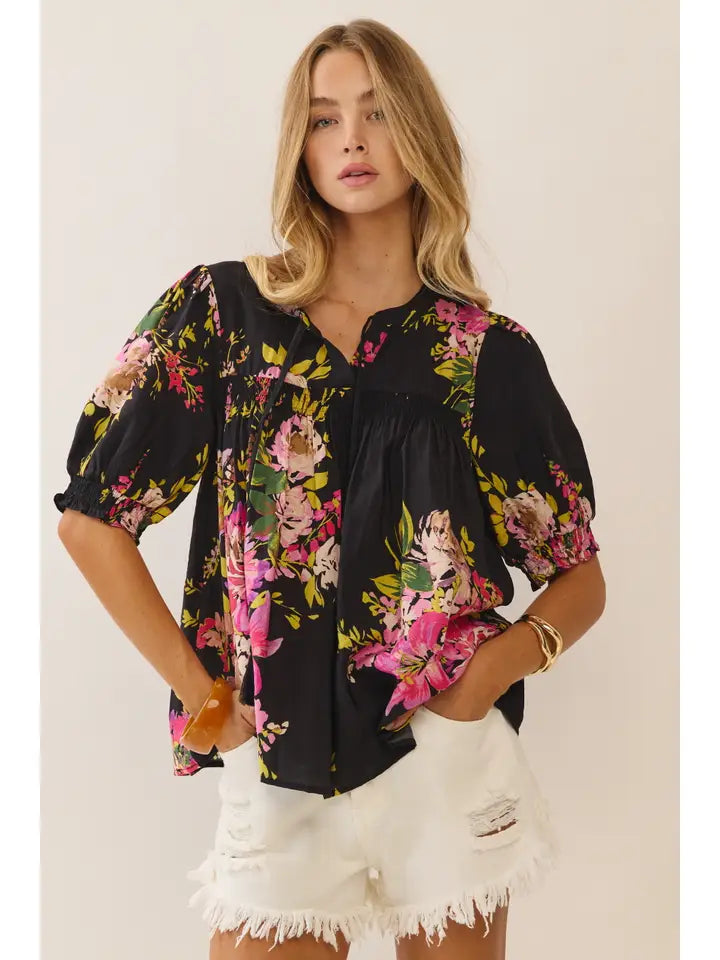 Hannah Top - black multi
