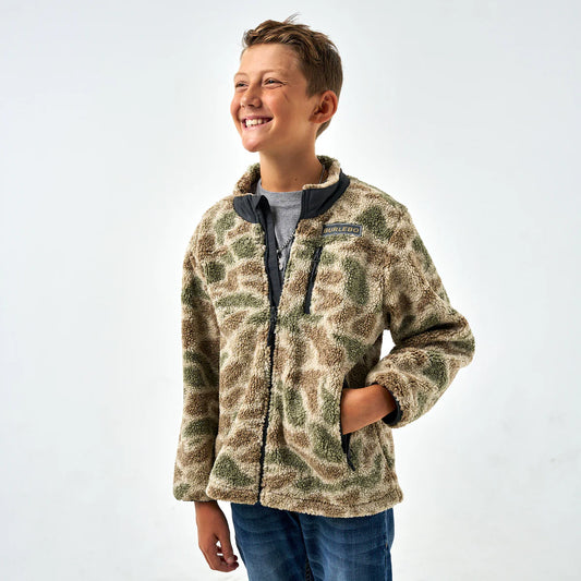 YOUTH Full Zip Sherpa Jacket Alpine Camo