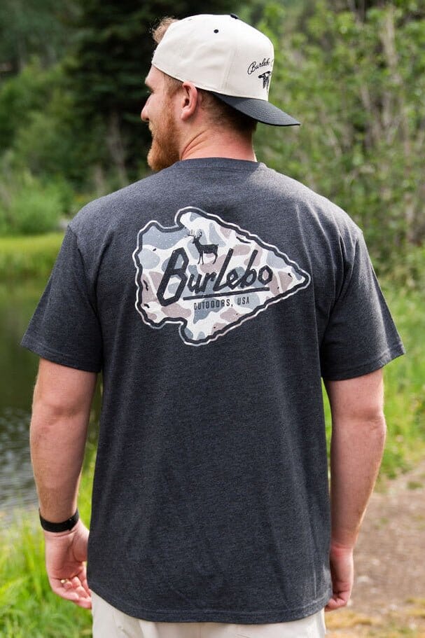 Classic Deer Camo Arrowhead - Heather Black