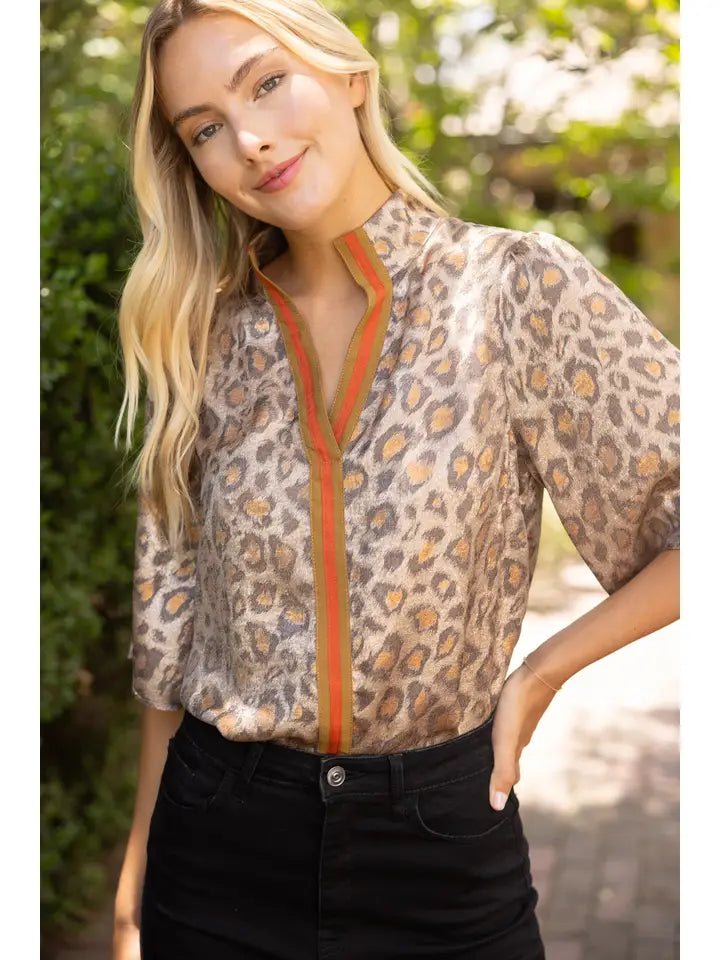 Melanie Top - brown metallic