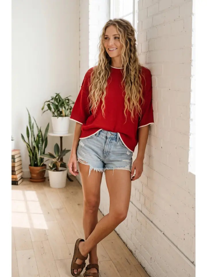 Halftime Cutie Top - red
