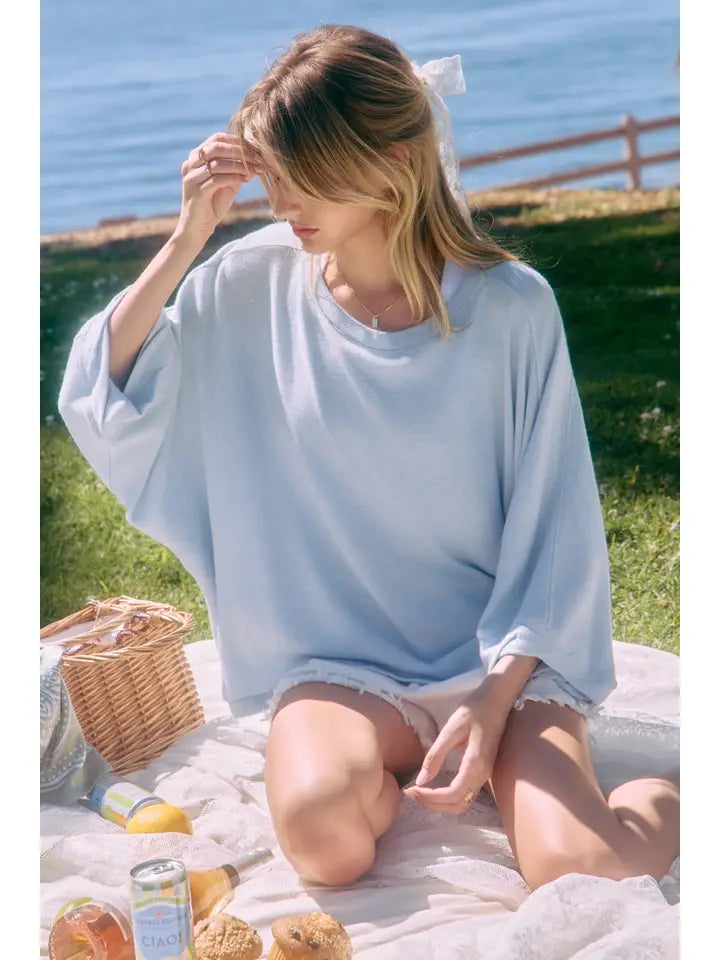 Hailey top- powder blue