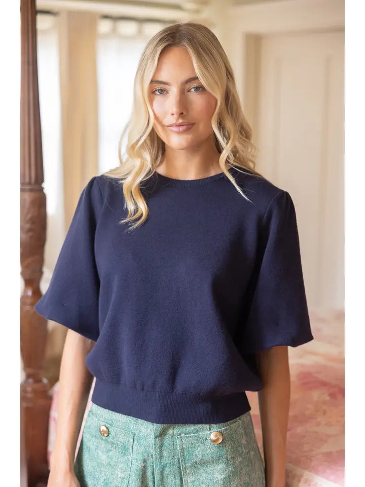 Bubble Baby Top - navy