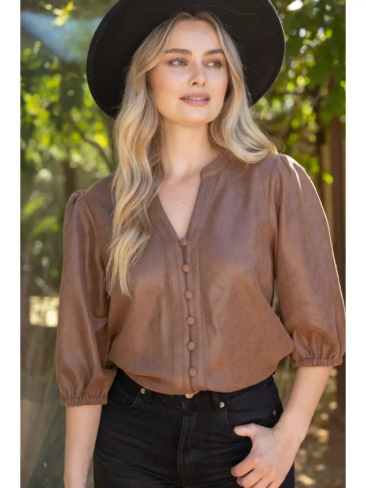 Neutral Babe Top - brown