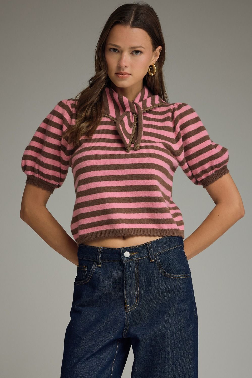 Felicia Top - pink/brown