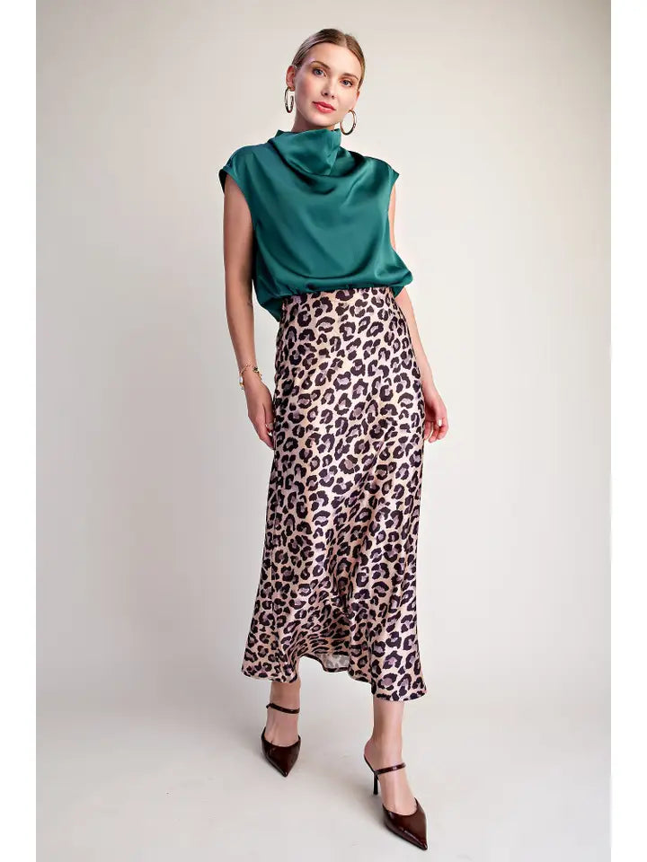 Leopard Daze Skirt - taupe