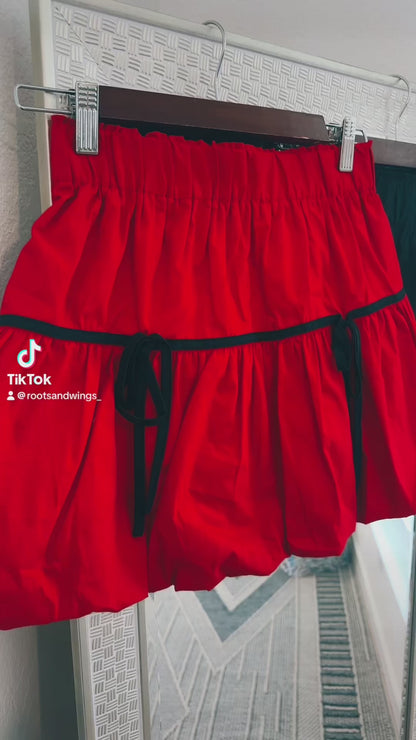 Game Day Loving Skirt - Red/black